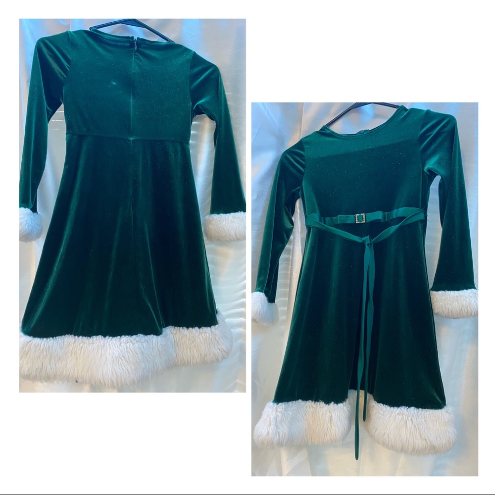 Girls Bonnie Jean Green Formal Holiday Dress